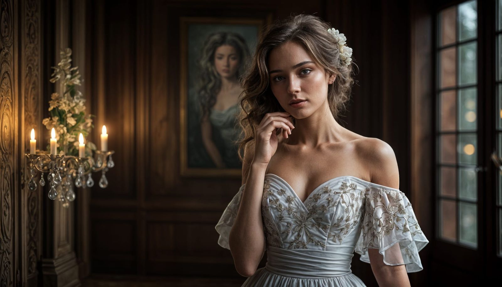 Ethereal Beauty in Elegant Repose