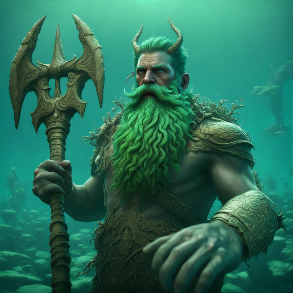 Ocean Giant with Trident in Unreal Engine 5