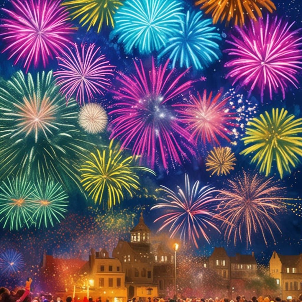 Fireworks all around for hours!