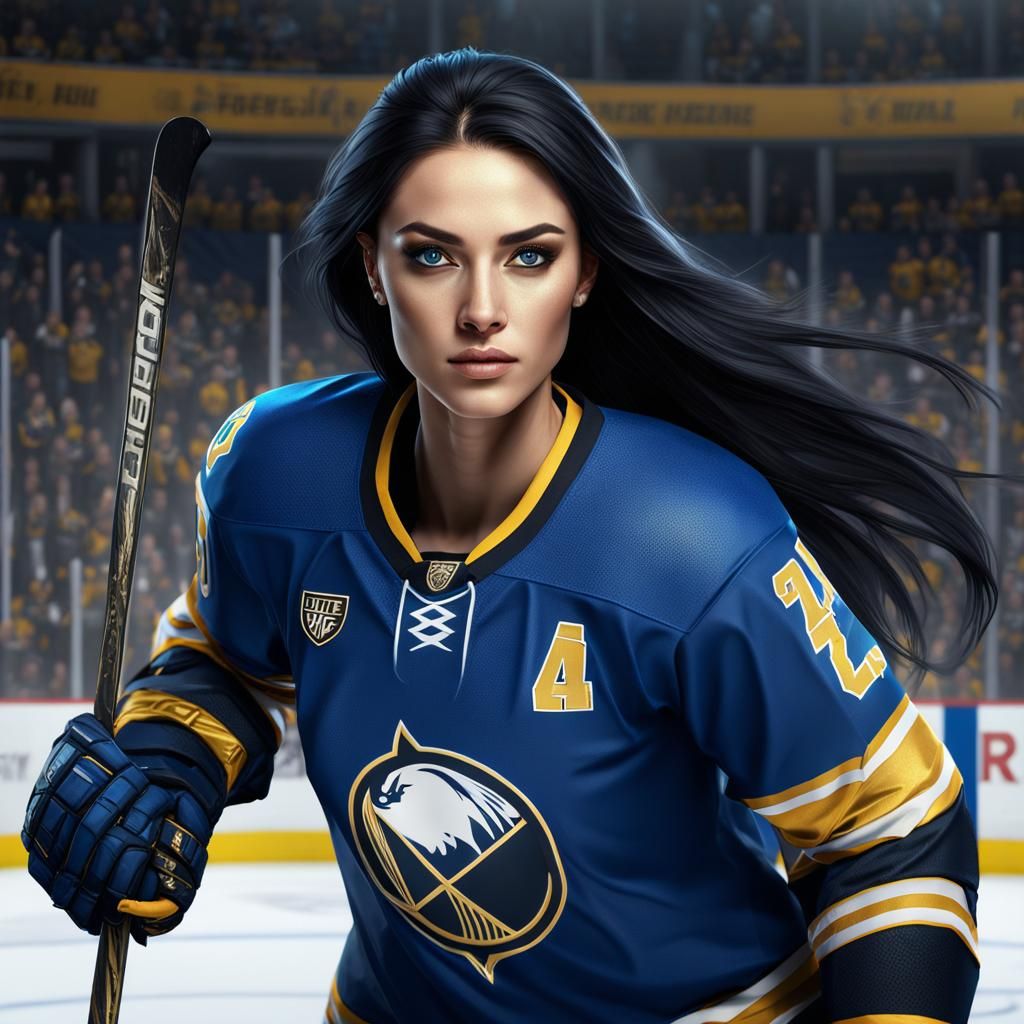 Beautiful Hockey Player on the Darkside Defenders Team