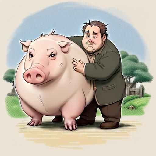 With snout held high, a portly swine,
Porco, a name that rings with time.
A Ghibli sketch, a gentle soul,
His heart of g...