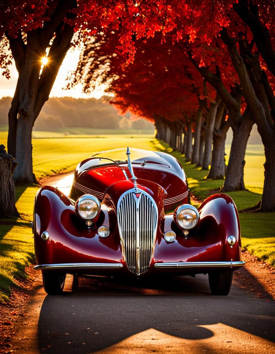 Classic 1938 Talbot-Lago T150C in Art Nouveau Style