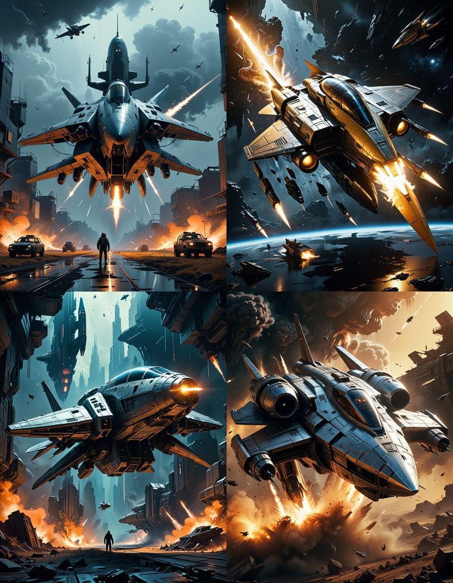 Silver Dagger Space Freighter in Cinematic Flight