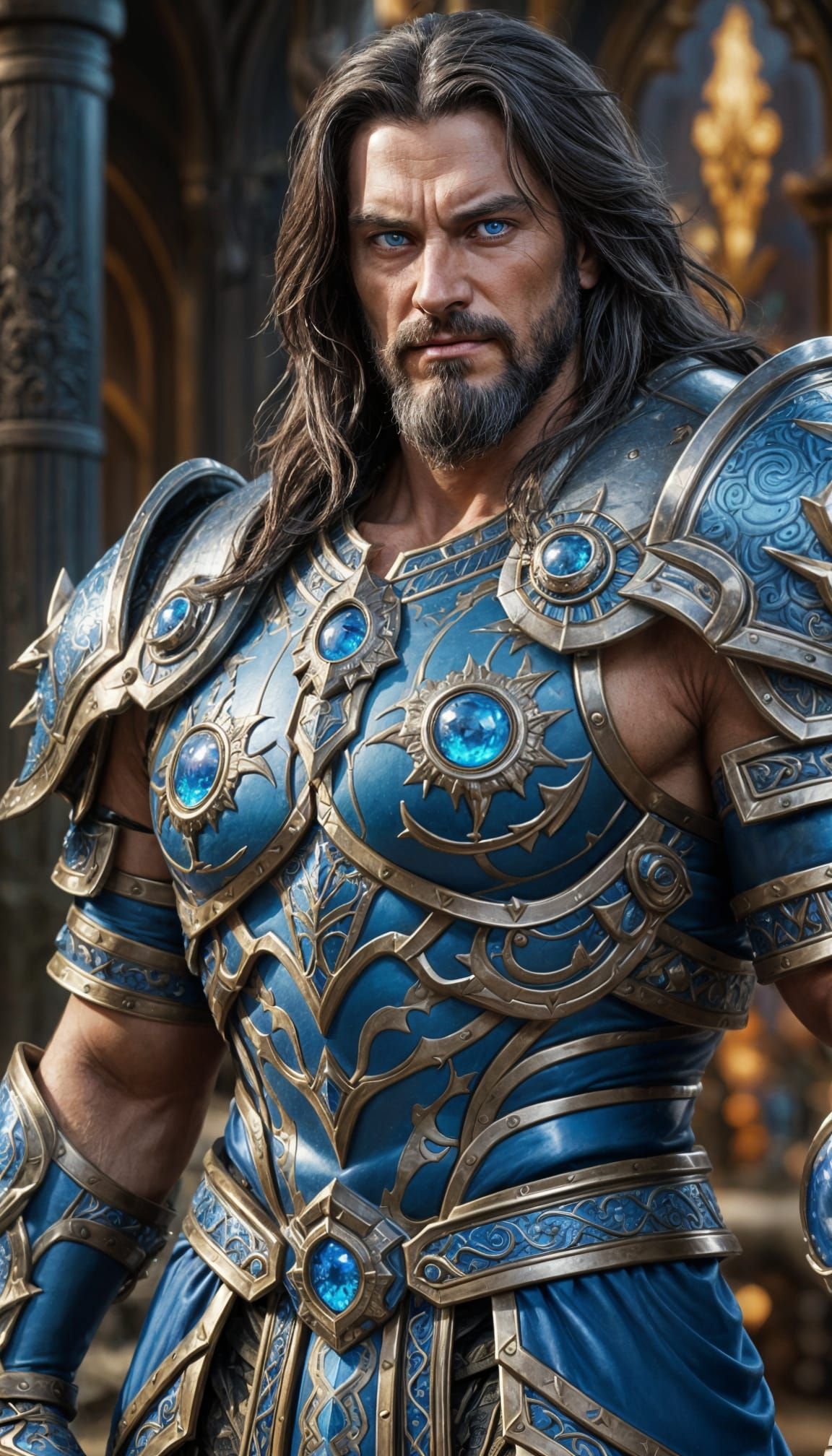 Hyperrealistic Fantasy King in Armor