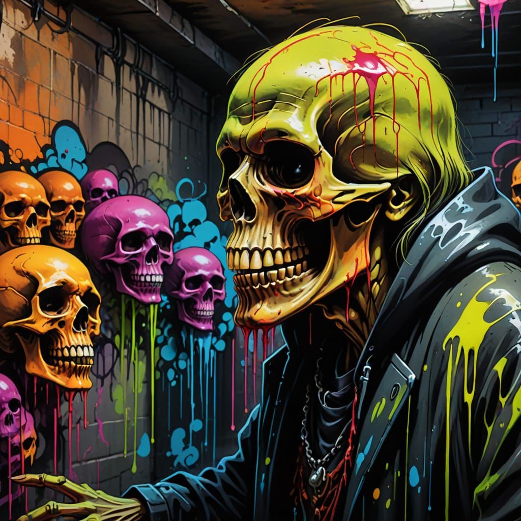Graffiti Art Crypt Keeper in Urban Style