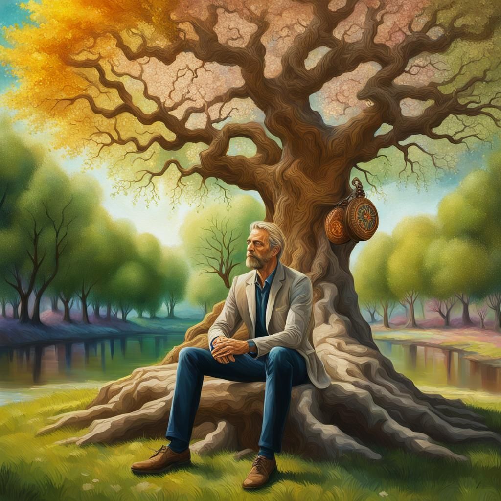Spiritual Coach at Tree of Life: Hyperrealistic Art