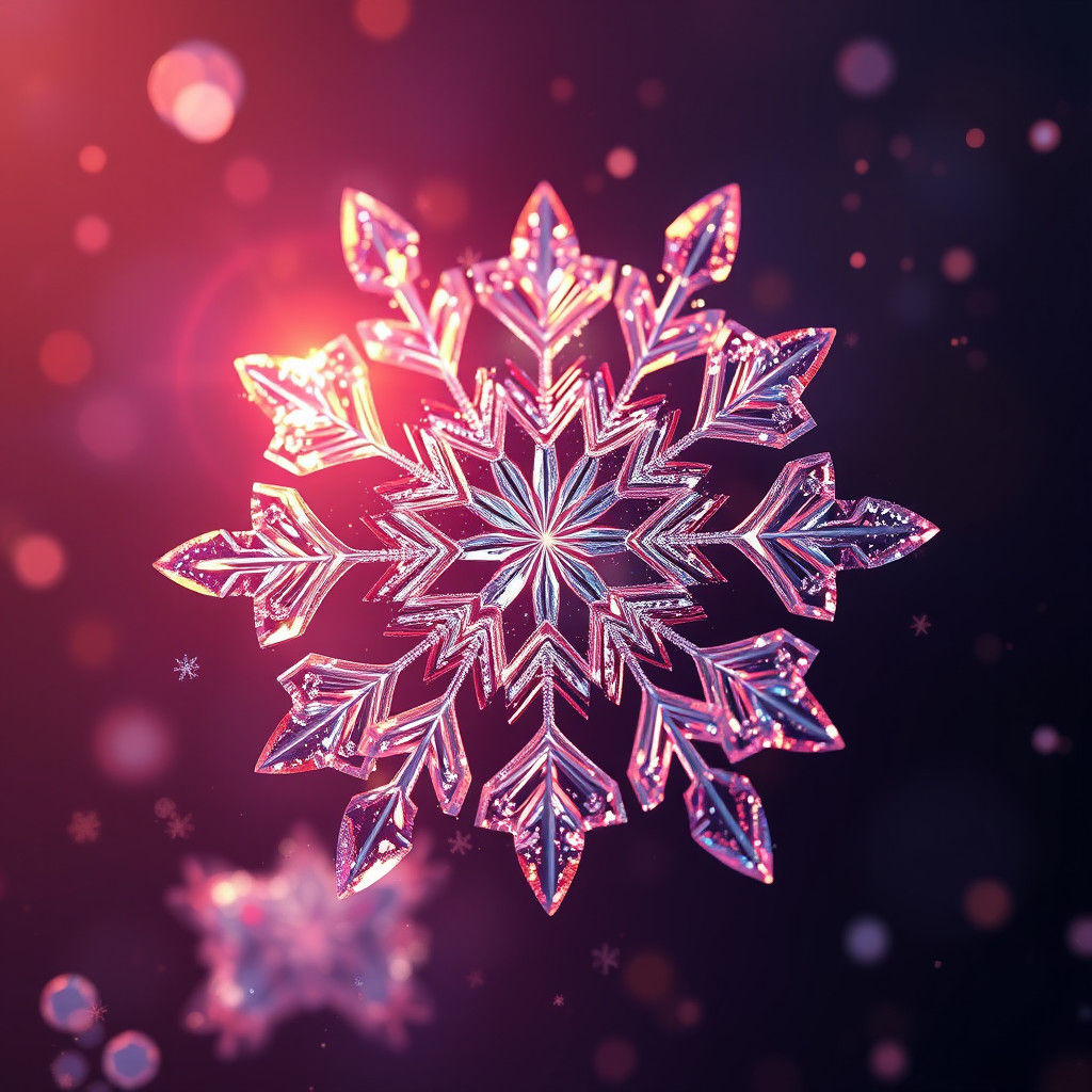Detailed Crystal Snowflake Matte Painting in 8K
