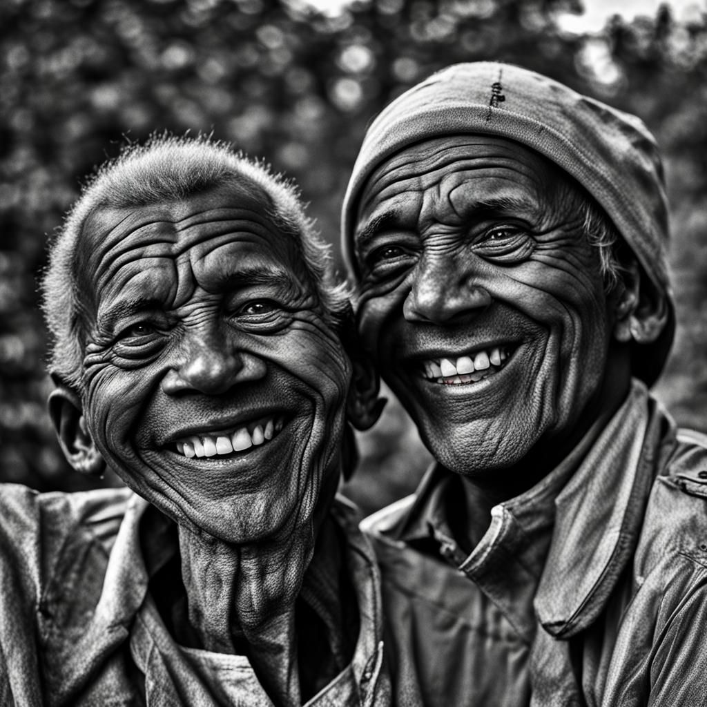 Intriguing Portrait of Smiling Faces with Hidden Truths