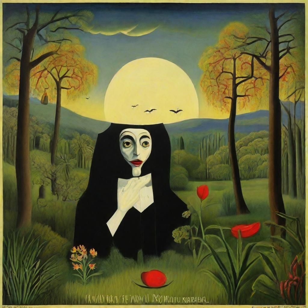 Vampire Blockbuster Poster in Naive and Mannerist Style