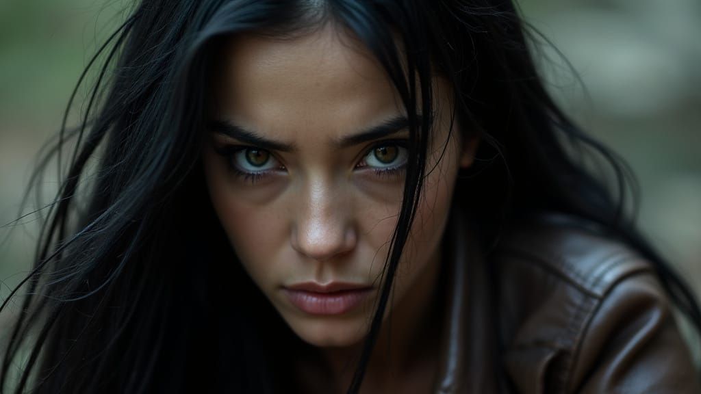 Strong Woman in Cinematic Style