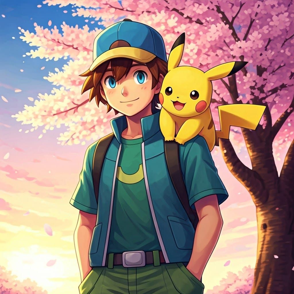 Pokémon Trainer Ritchie and Pikachu Share a Heartwarming Sun...
