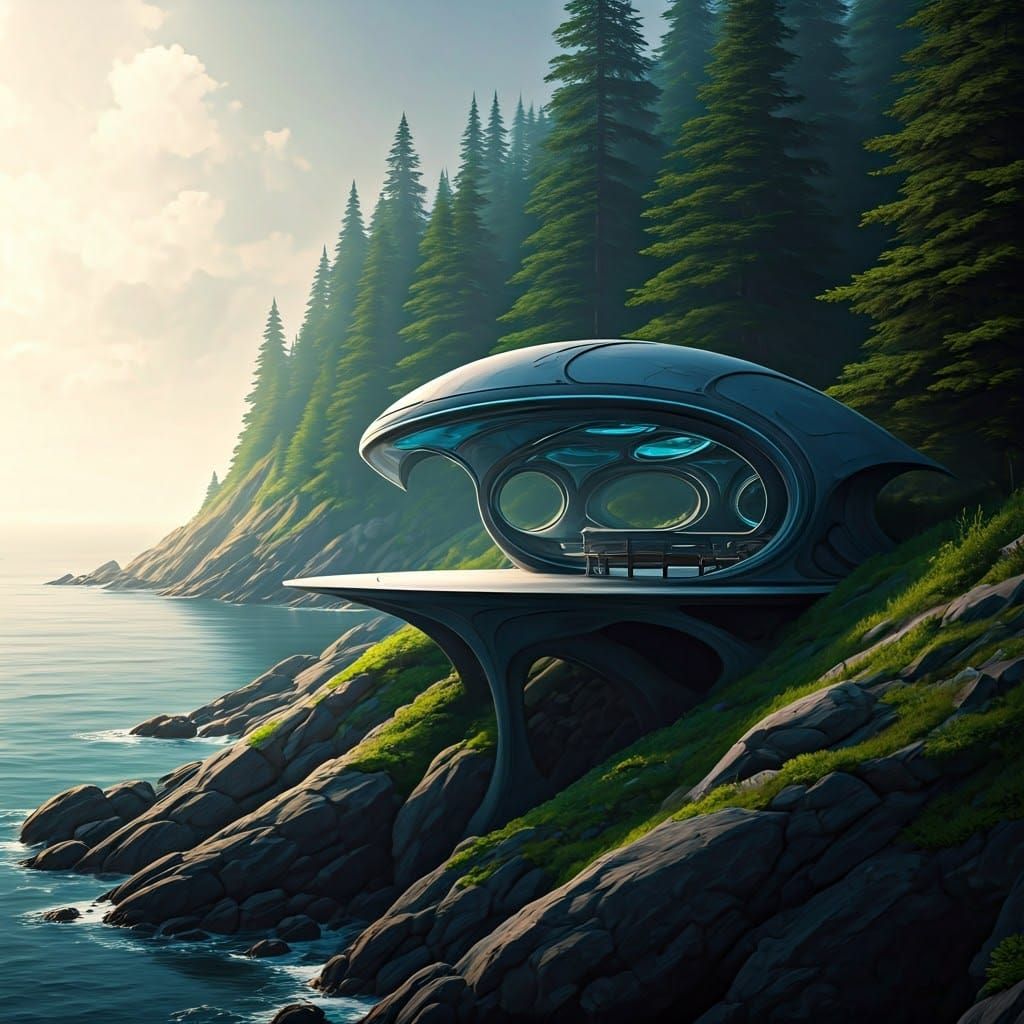 Ethereal Cliffside Oasis