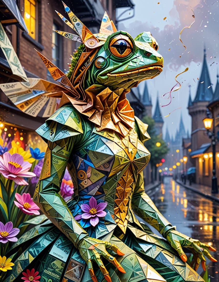 Money Art: Alien Xénomorphe in Steampunk Style