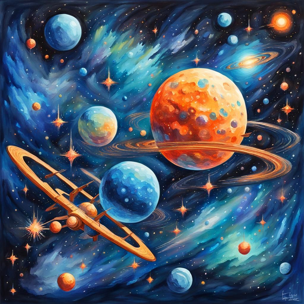 Glowing Sci-Fi Dodecahedron in Gouache Watercolor Style