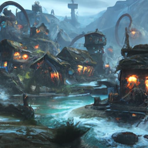 Detailed Matte Painting in Photorealistic Style