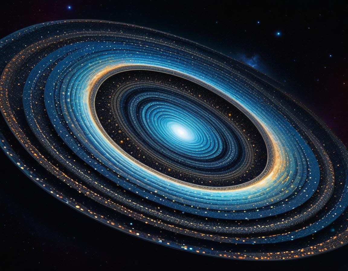 Radiant Spiral Multiverse in Space: Hyperrealistic Concept A...