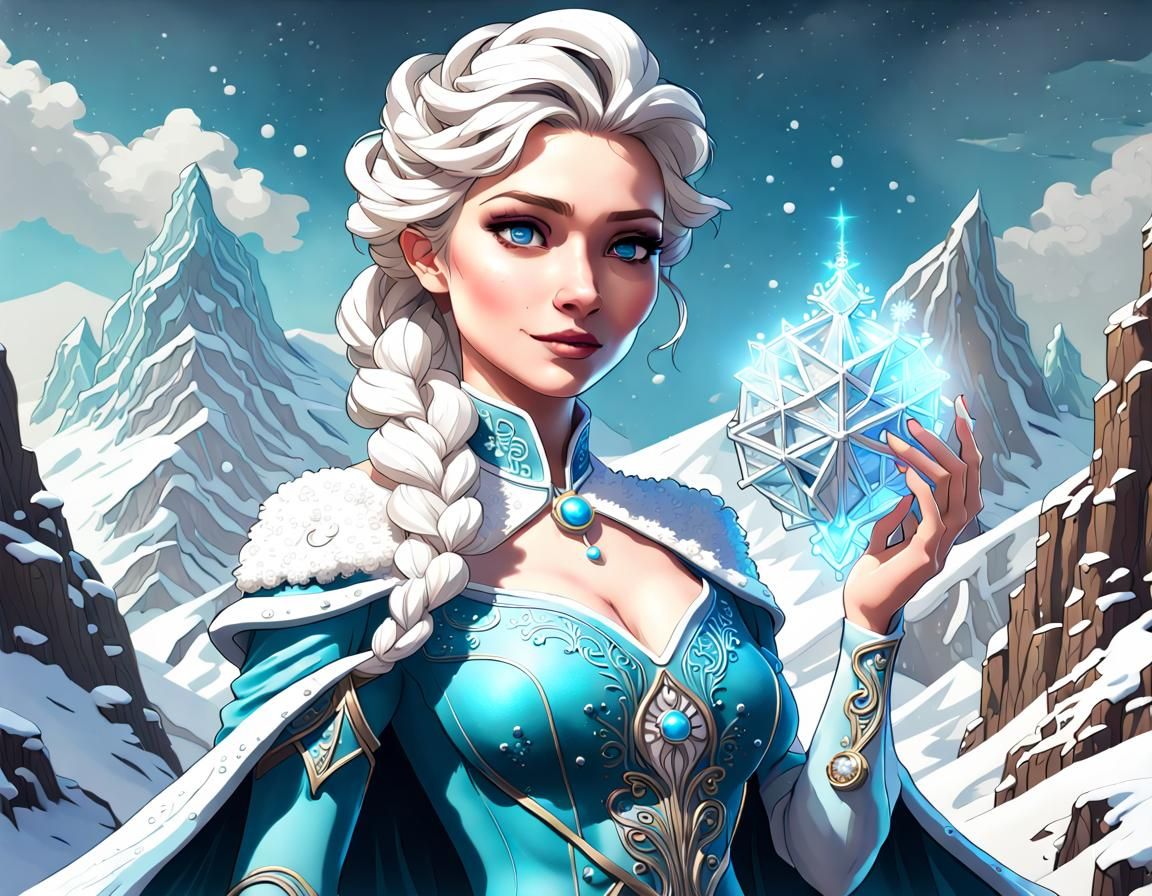 Steampunk Snow Queen Portrait in 8k Resolution
