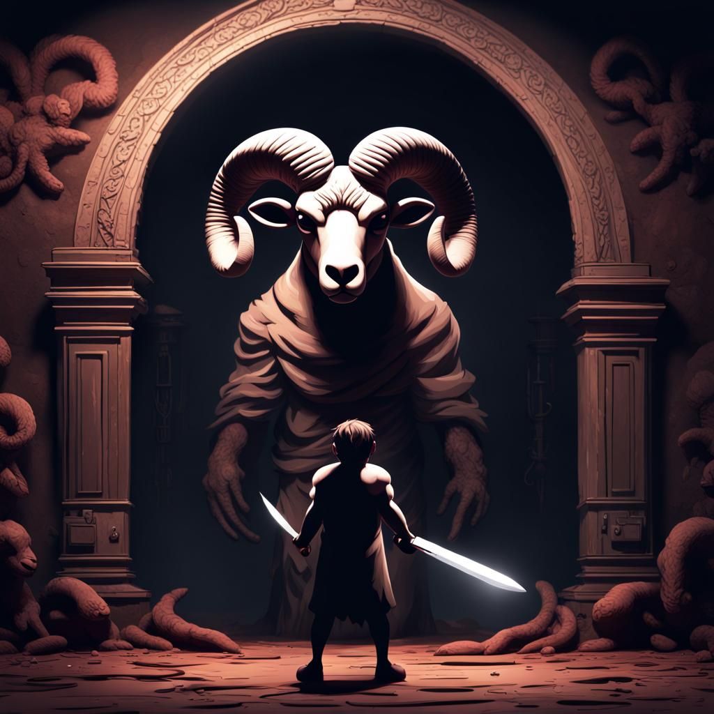 Abraham and the Ram: A Biblical Scene