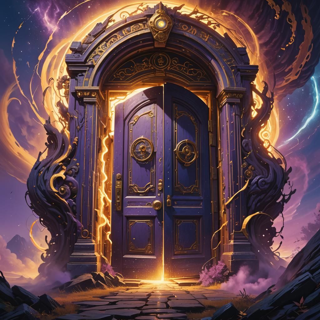 Glowing Door in Vortex: Fantasy Concept Art
