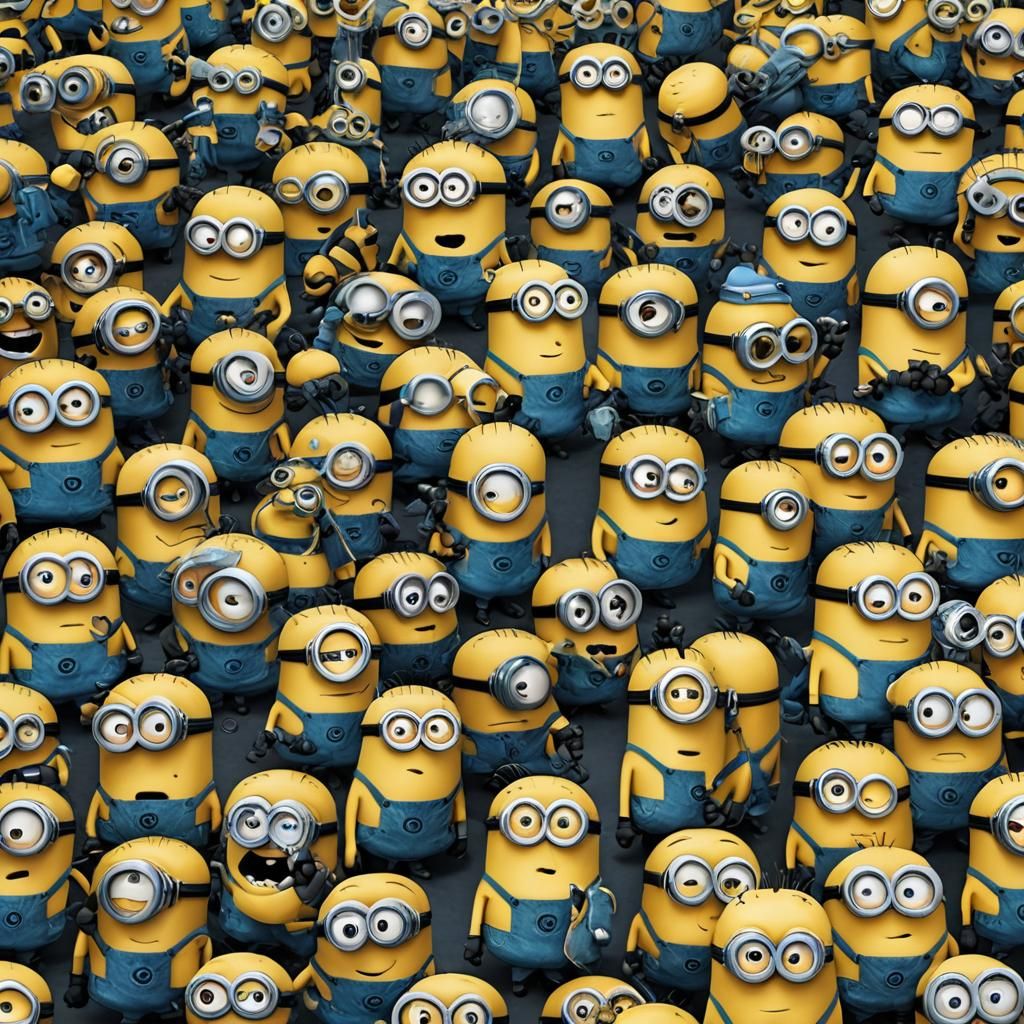 Realistic 8k High Resolution Minions