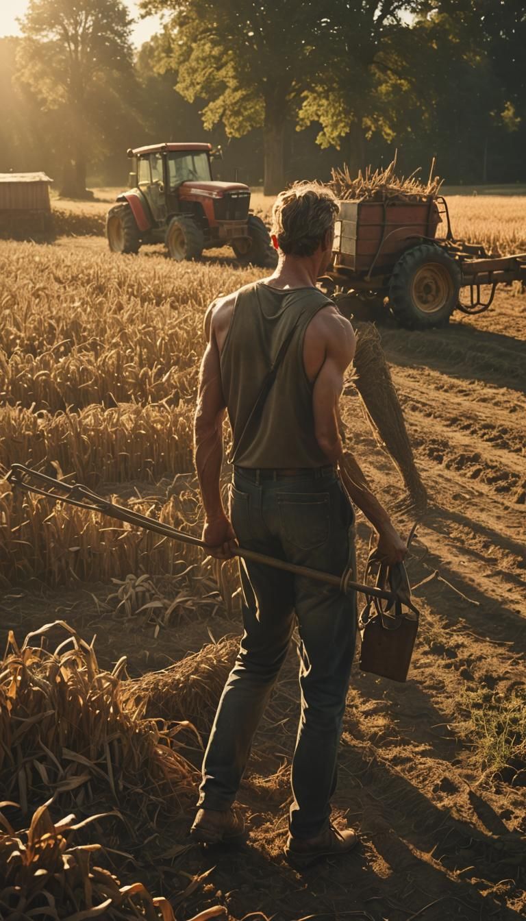 Golden Hour Farm: Cinematic Film Still