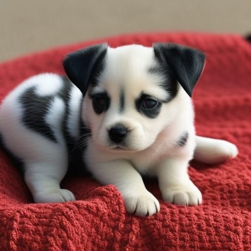 Cute Spotted Puppy Portrait