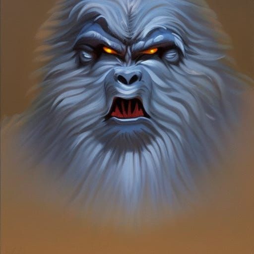 Yeti Werewolf in Oil Painting Style