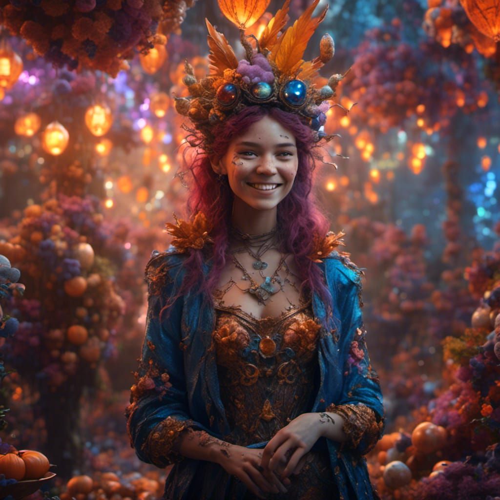 Detailed Matte Painting of a Smiling Person