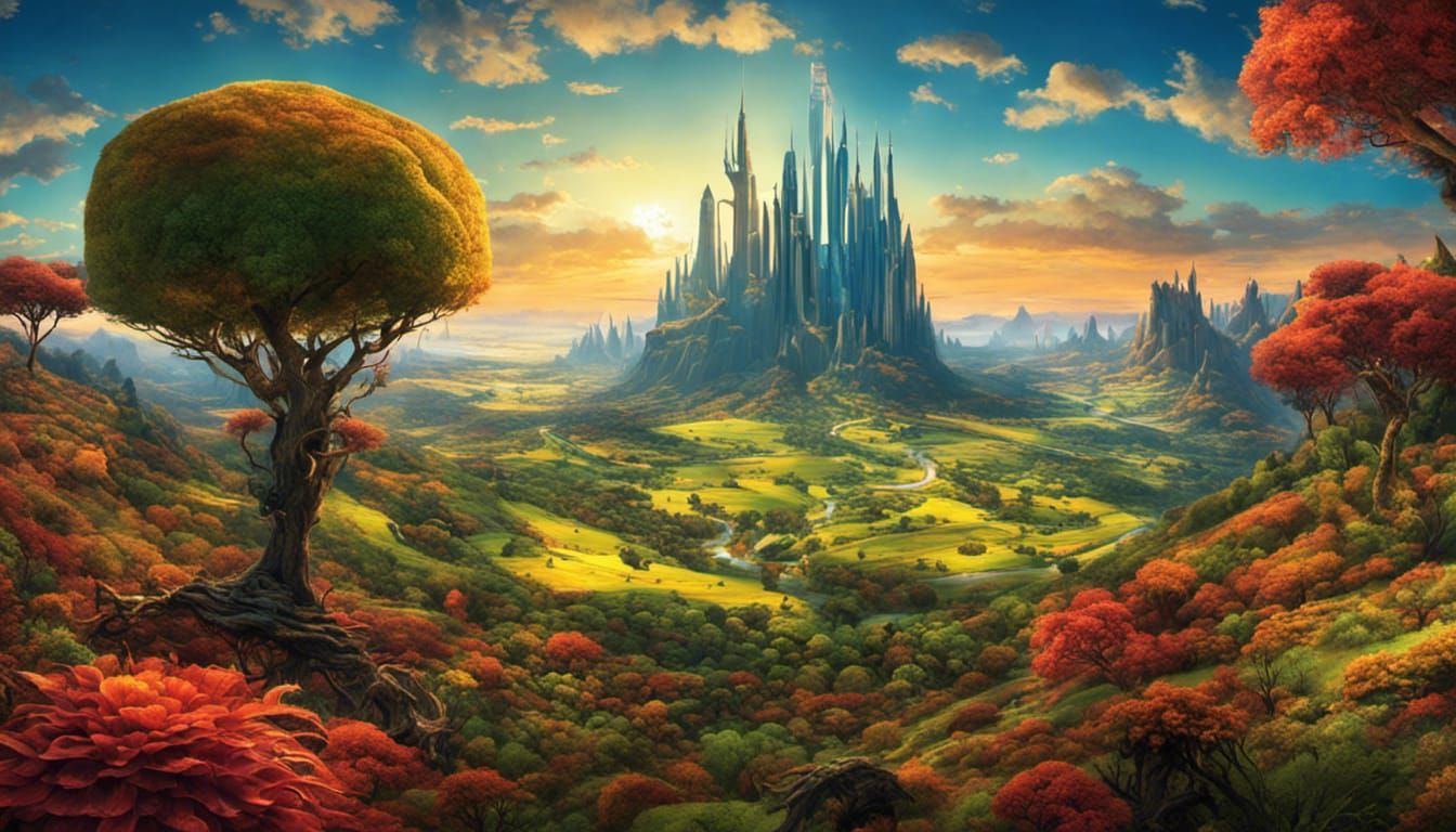 Oz Landscape: Sweeping Vista in a Fantasy Style