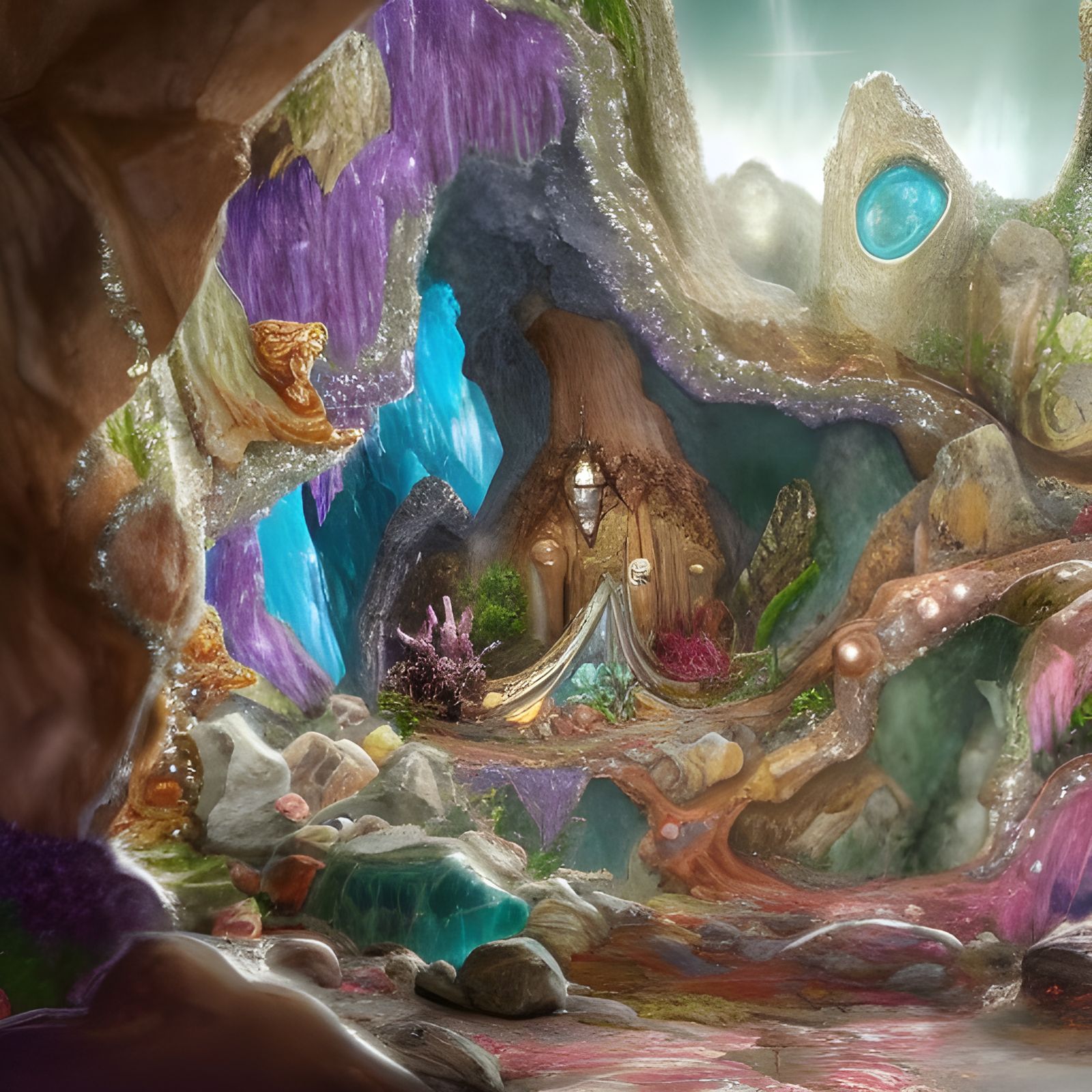 Secret Treasure Cave: Fairycore Fantasy in Hyperrealism