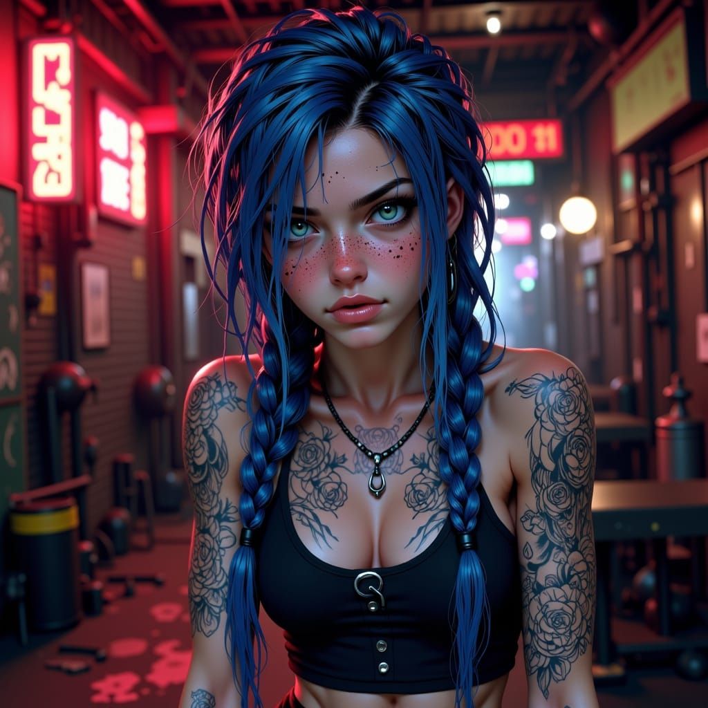 Rebellious Warrior in Post-Apocalyptic Bar