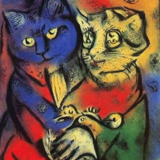 Cats in Love: A Whimsical Art Masterpiece