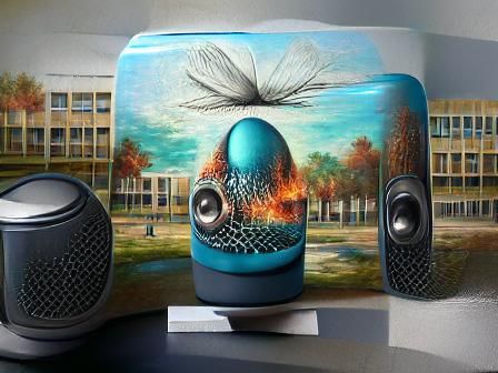 Surreal Bluetooth Speaker Bomb Threat Artwork