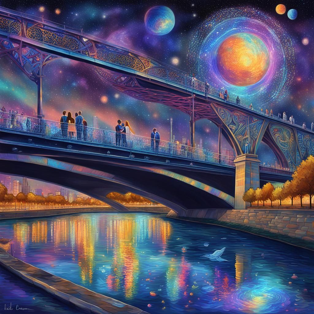 Astral Poem: Holographic Illustration Inspired by Pablo Amar...