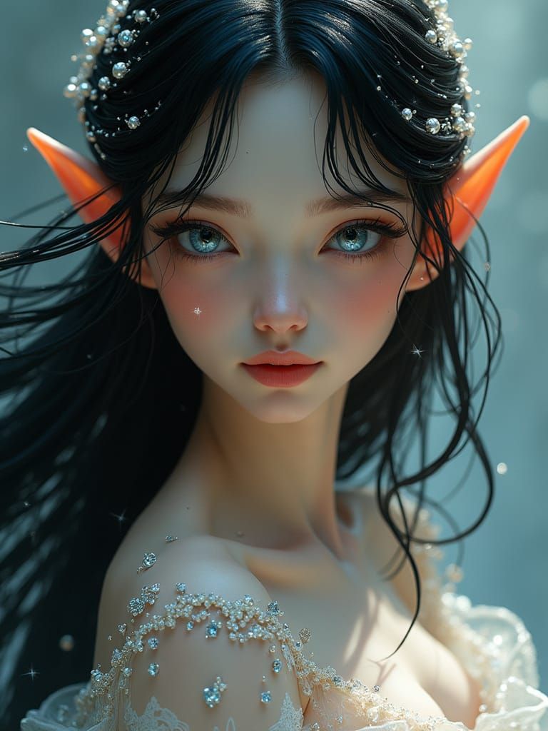 Mystical Elf Radiates Pearls and Enchantment