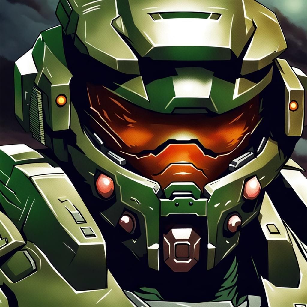 Doomguy in Halo Crossover Concept