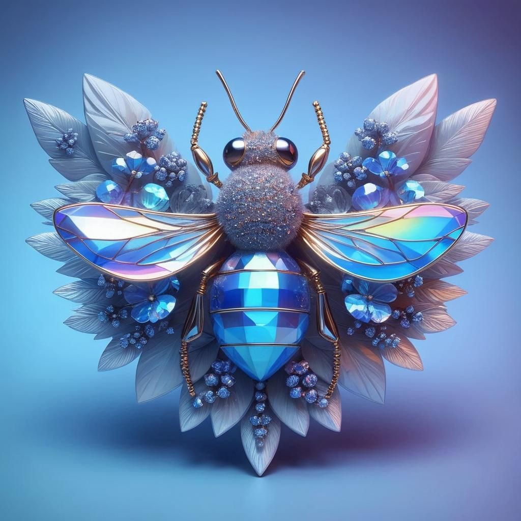 Detailed Honeybee Pin Image