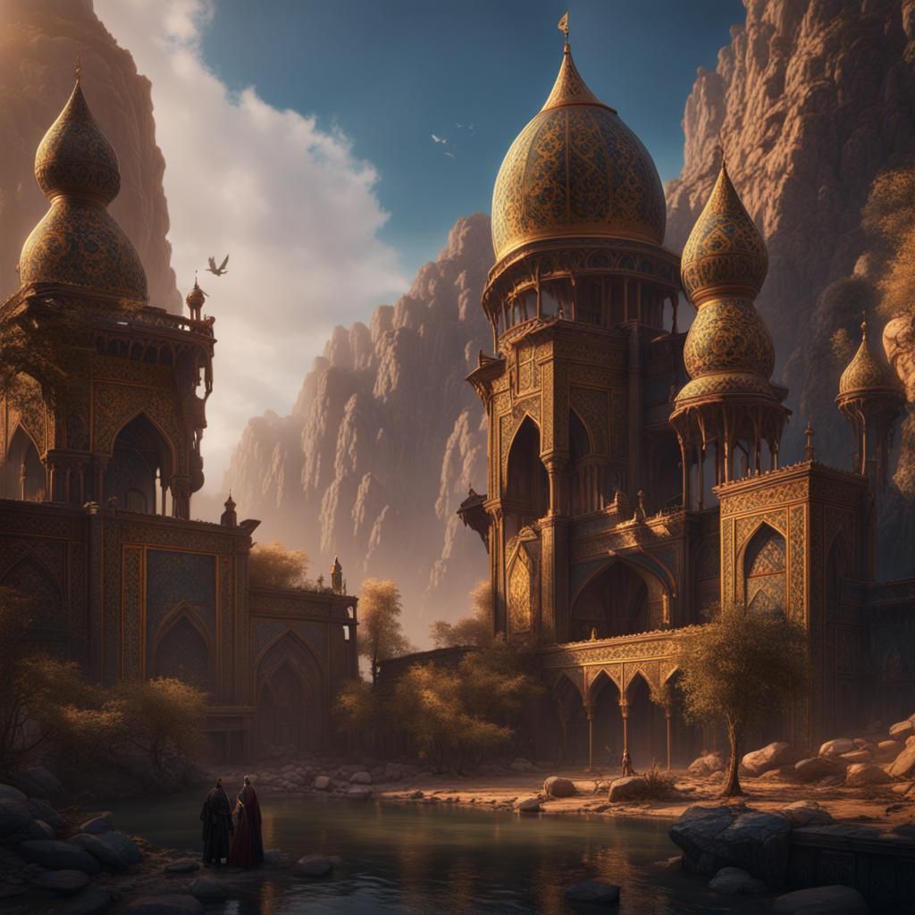 Rostam and Sohrab: Detailed Fantasy Concept Art