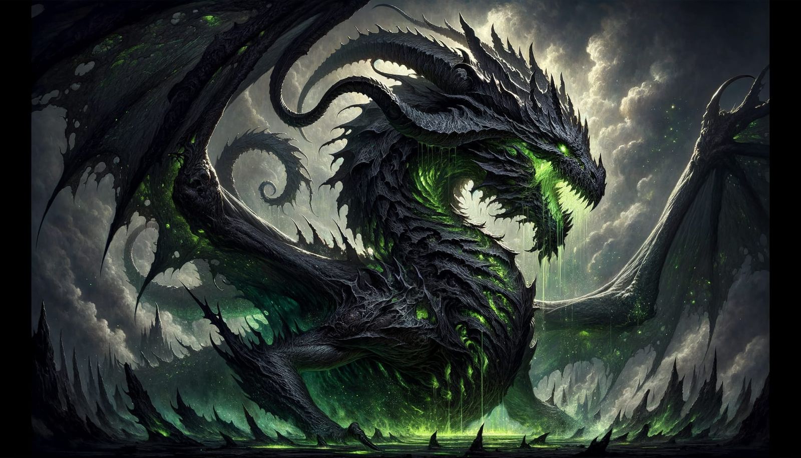art of  Malvilax, the Black Acid Dragon Queen
Malvilax is a ...