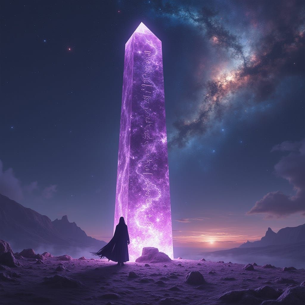 Ethereal Amethyst Obelisk on Alien World