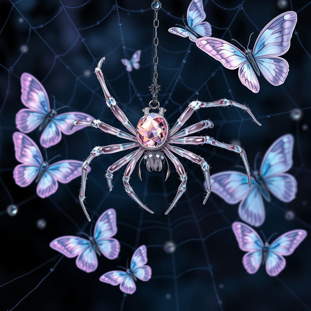 Mystical Spider in Pastel Hues