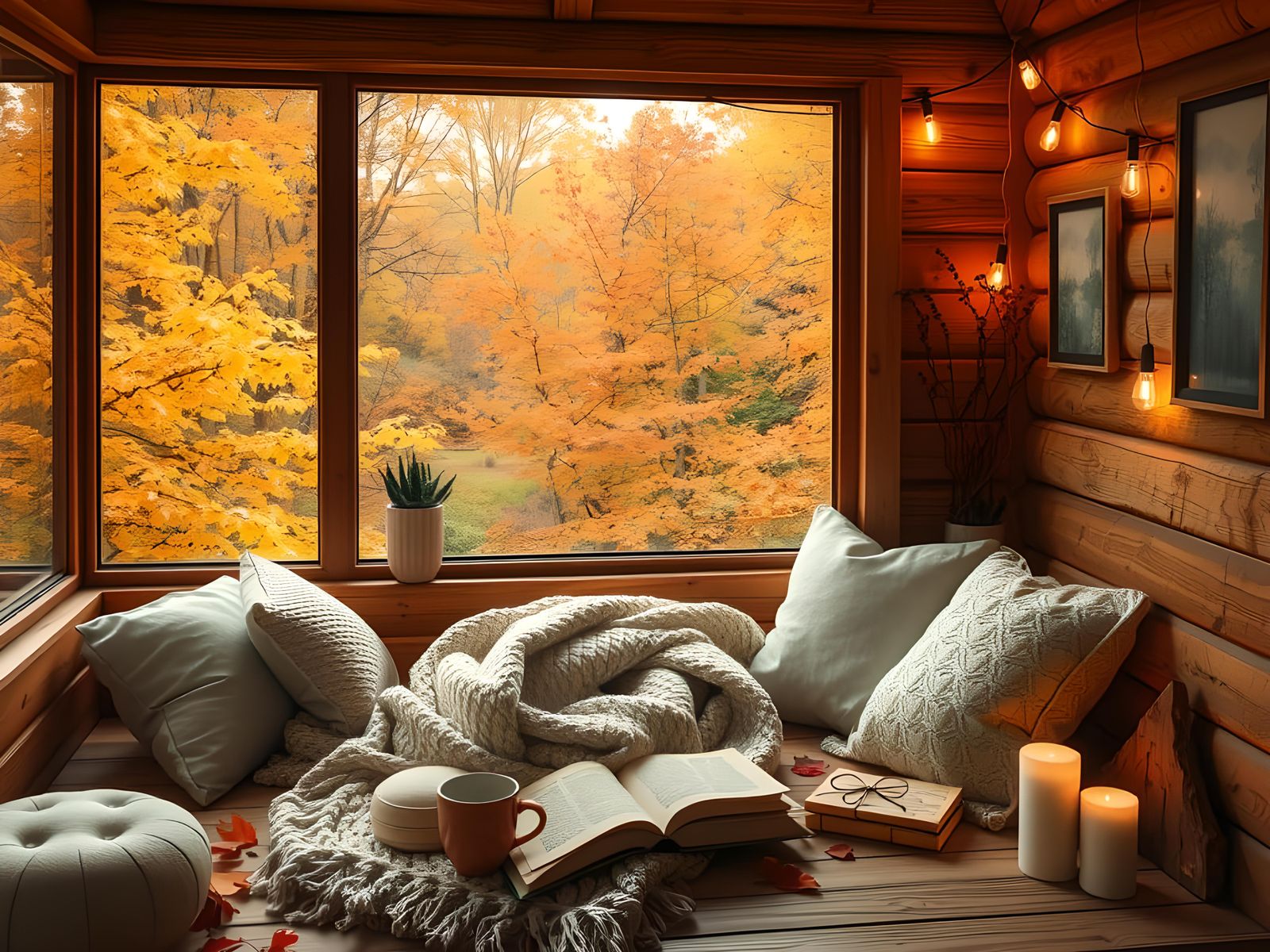 Ocean View Reading Nook at Sunset