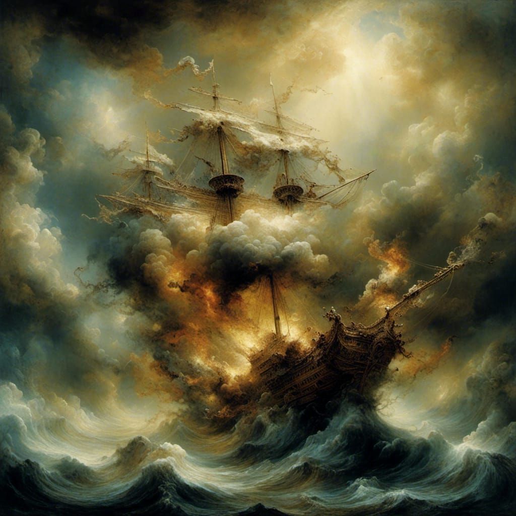 AI Generated Ship Image from LoRA Model