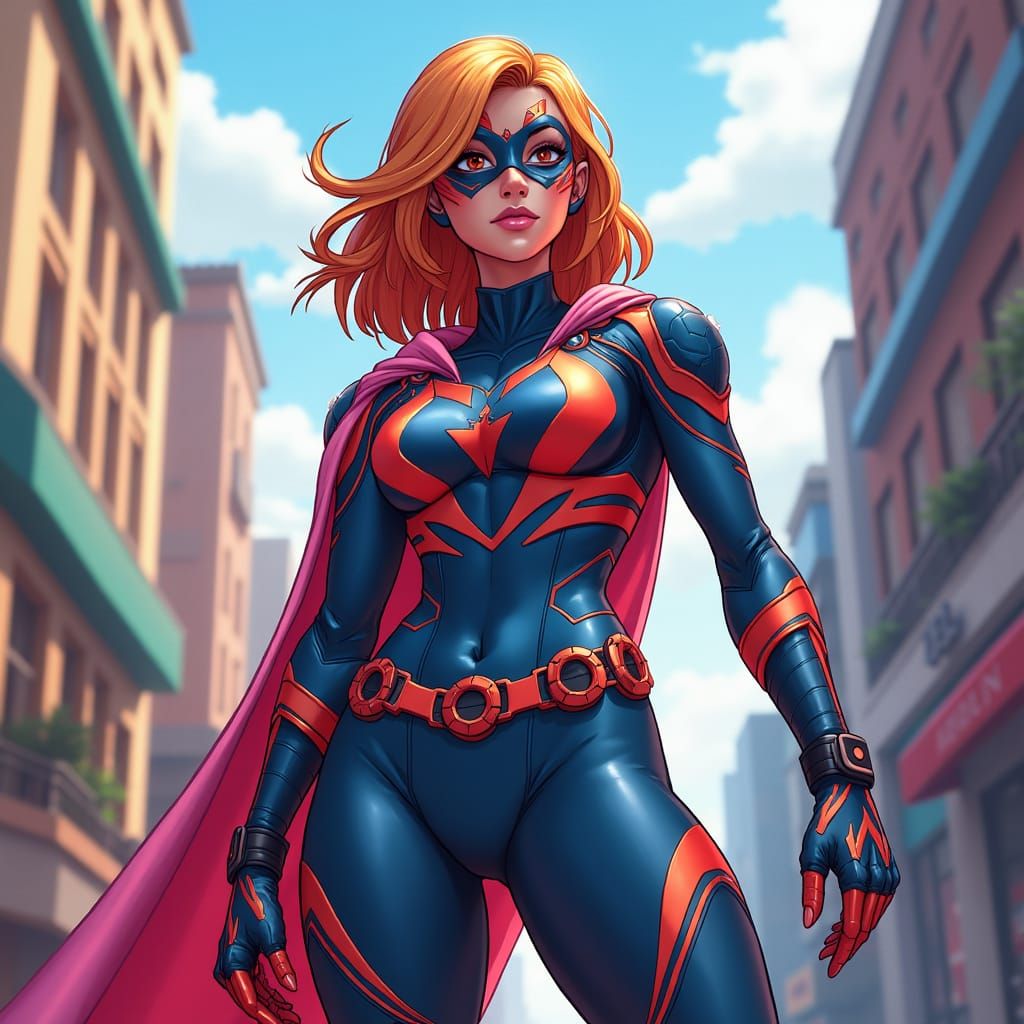 Original Comic Book Character Illustration in Superhero Styl...