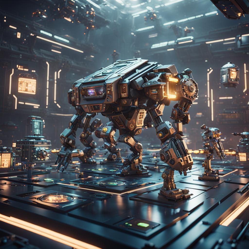 Futuristic Cyber Monopoly Game in Sci-Fi Style