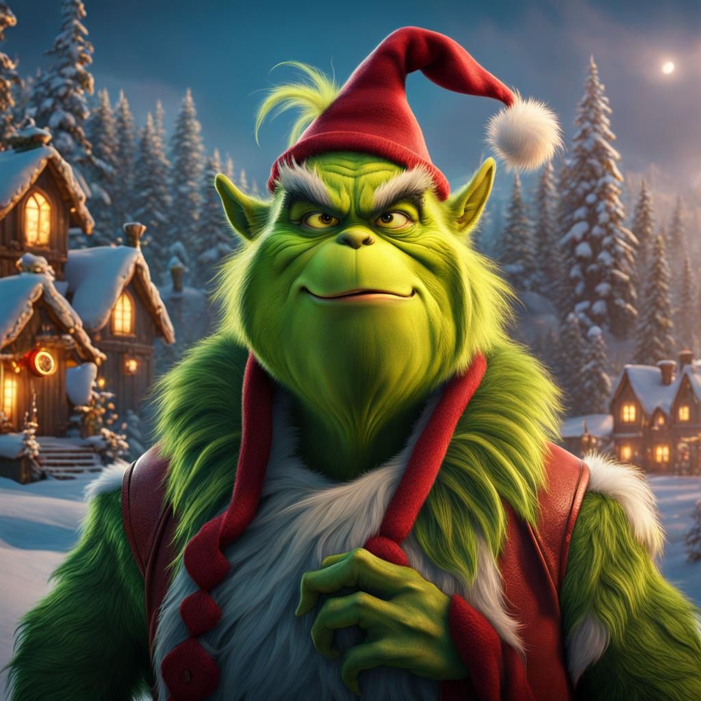 Detailed Matte Painting of the Grinch