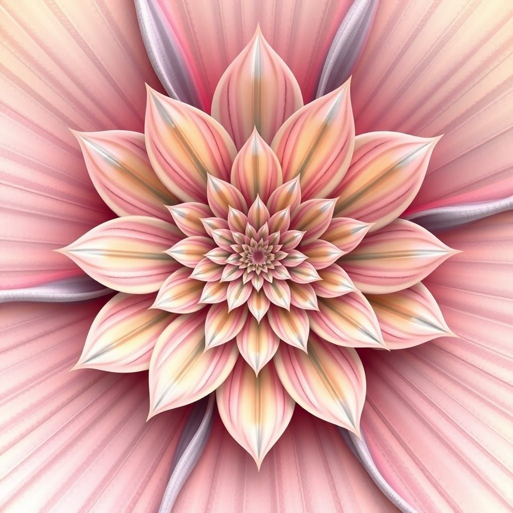 Fractal Bloom in Soft Pastel Hues