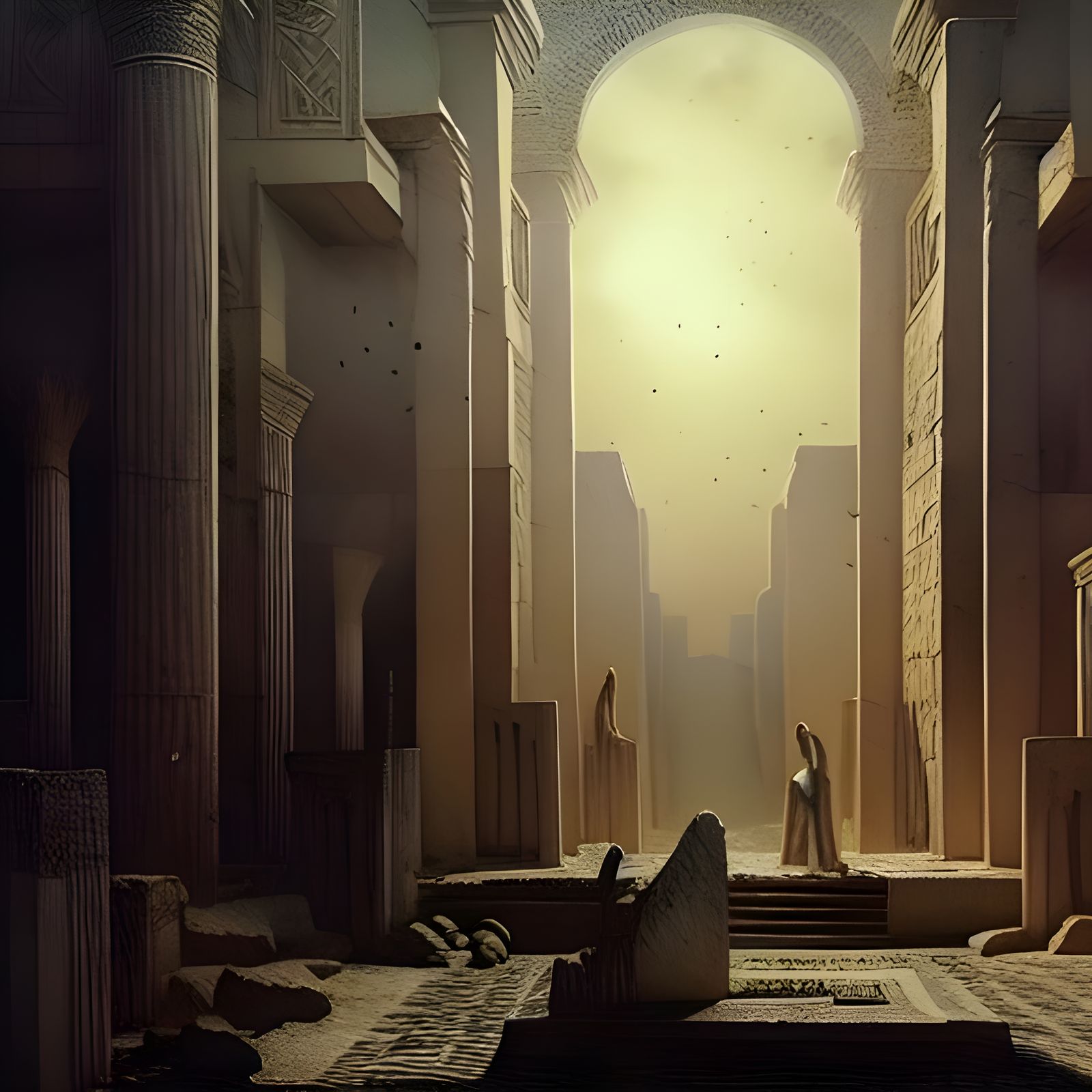 Mystical Sumerian City of Ur in Doré Style