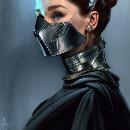 Audrey Hepburn as Sith Lord: Detailed Portrait