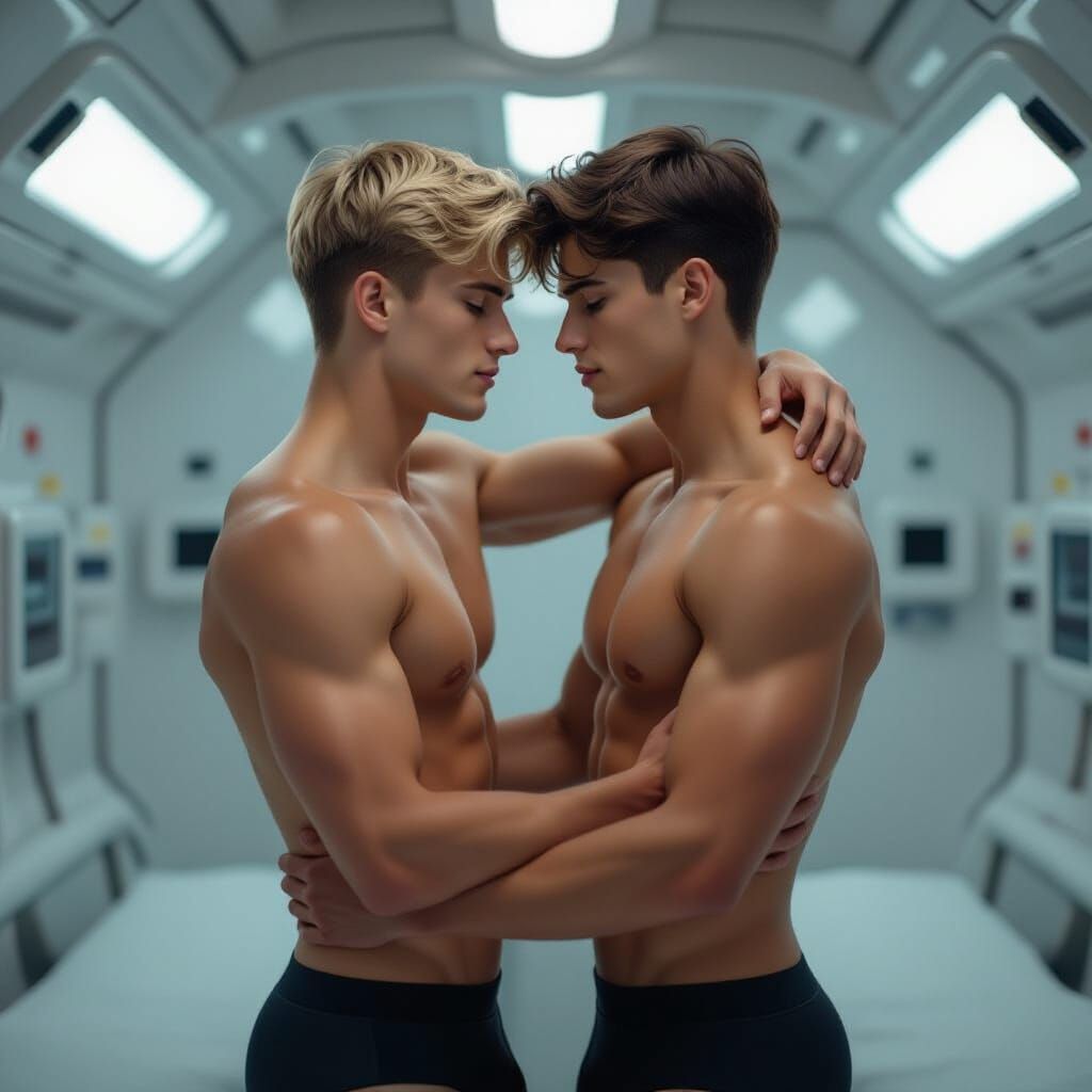 Tender Embrace in Spaceship Medical Bay: Sci-Fi Romance